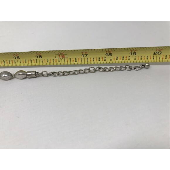 CHICO'S Necklace Silver Tone Bib Statement Beads Beaded Metallic - Picture 12 of 12